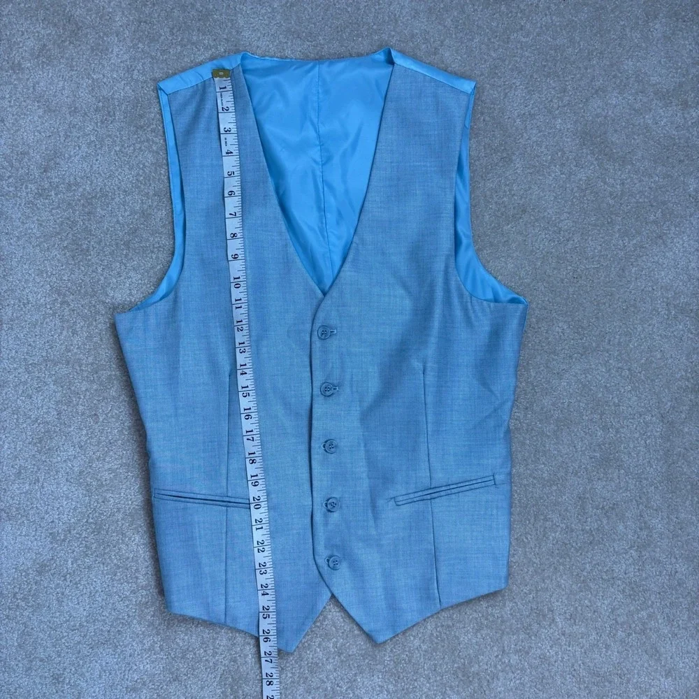 Stacy Adams‎ Exclusive Blue Hybrid Men's Vest Size 40L Suit Separates Wedding